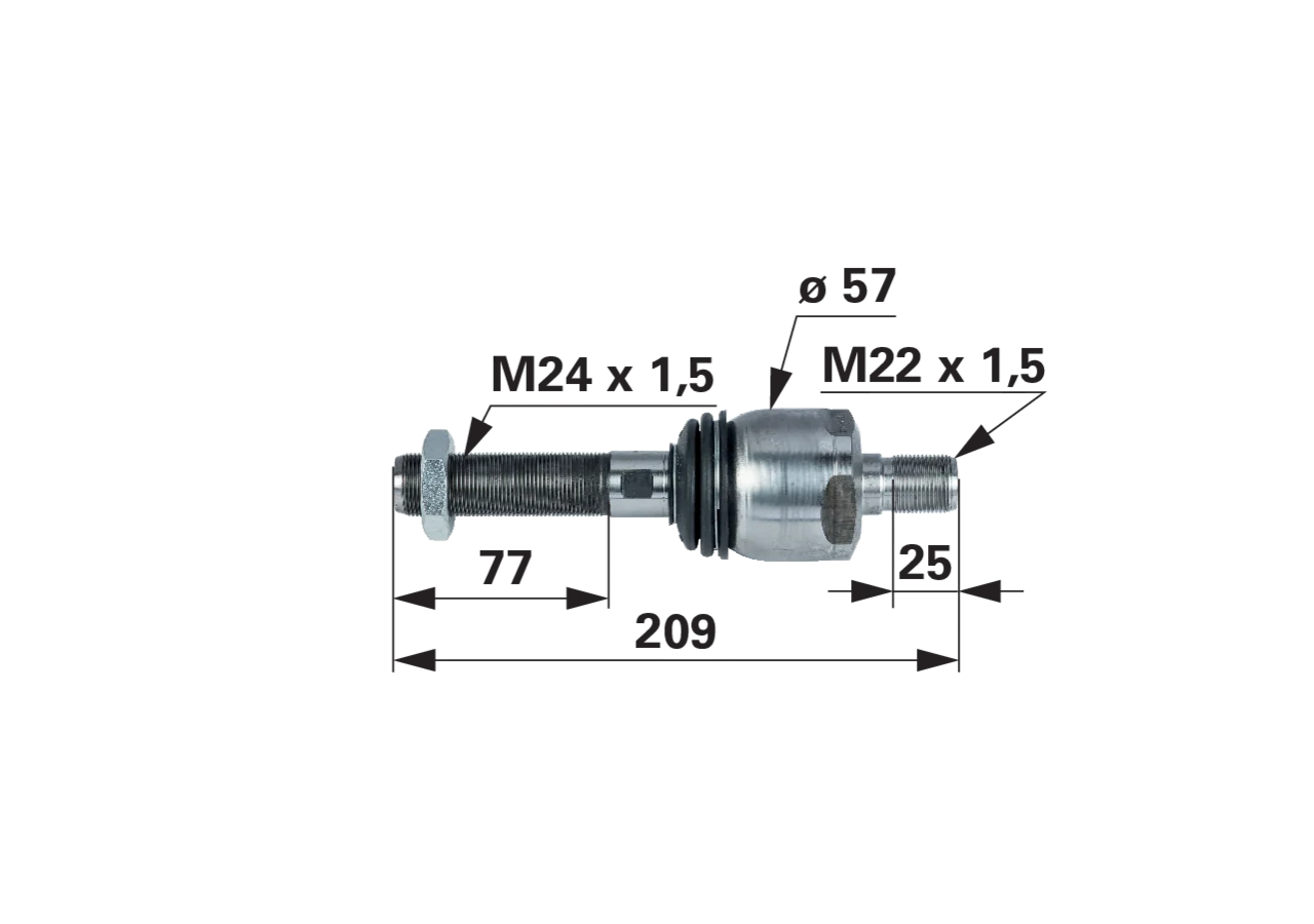 Spicer Dana Axialgelenk anstelle von Massey Ferguson 7402445018 Spicer Dana