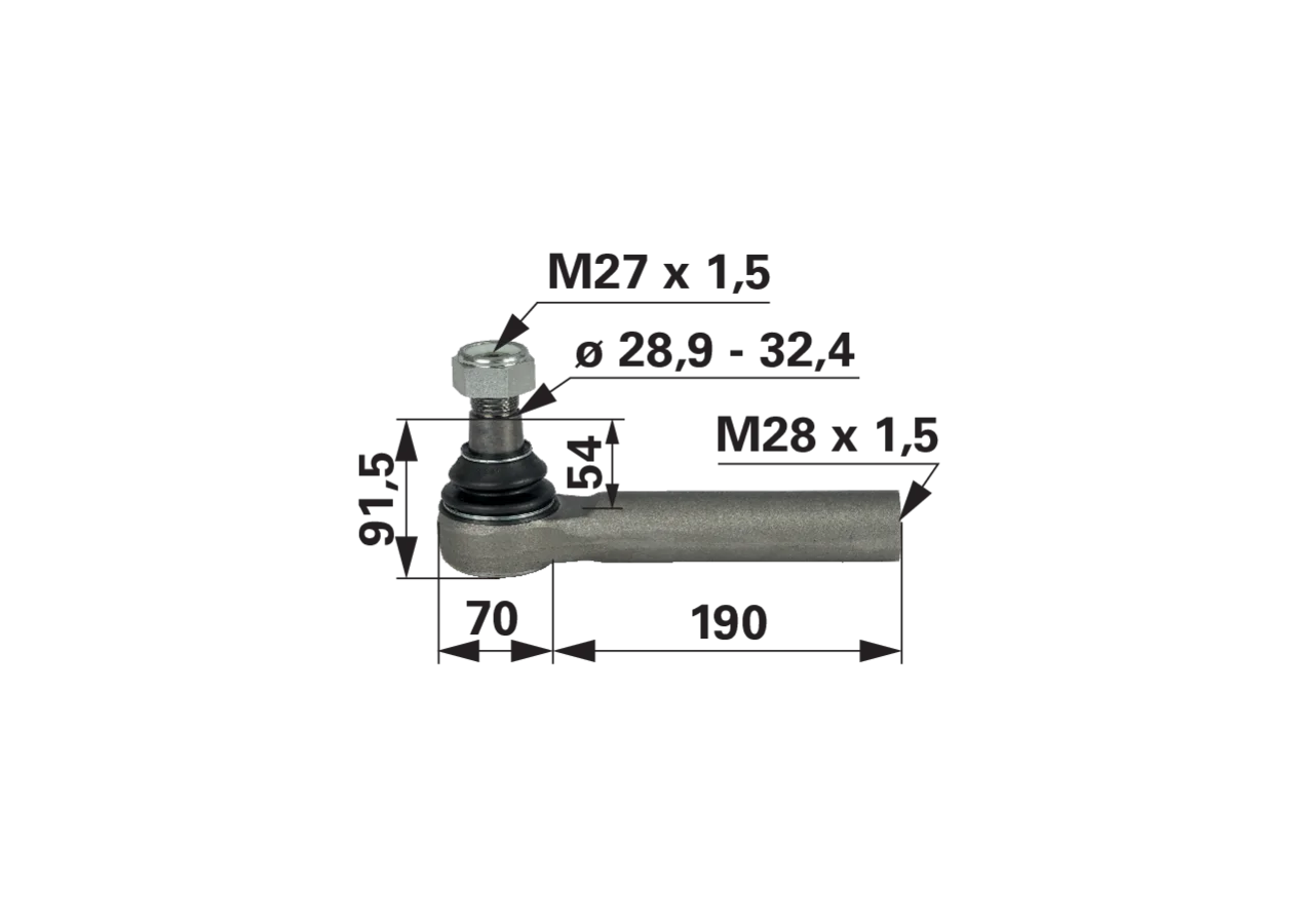 Spicer Dana Kugelgelenk anstelle von Massey Ferguson 7402445022 Spicer Dana