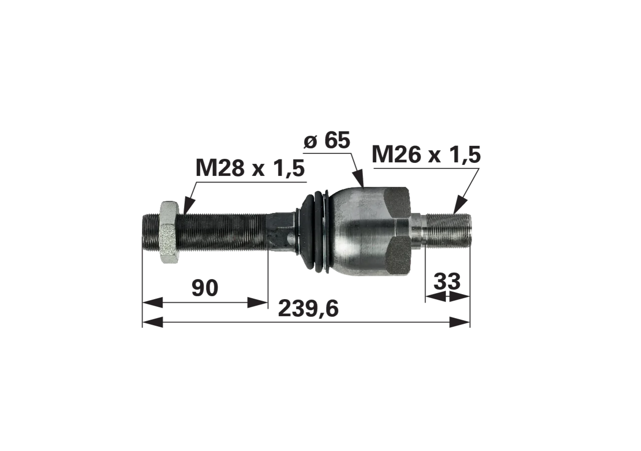 Spicer Dana Axialgelenk anstelle von Massey Ferguson 7502445024 Spicer Dana