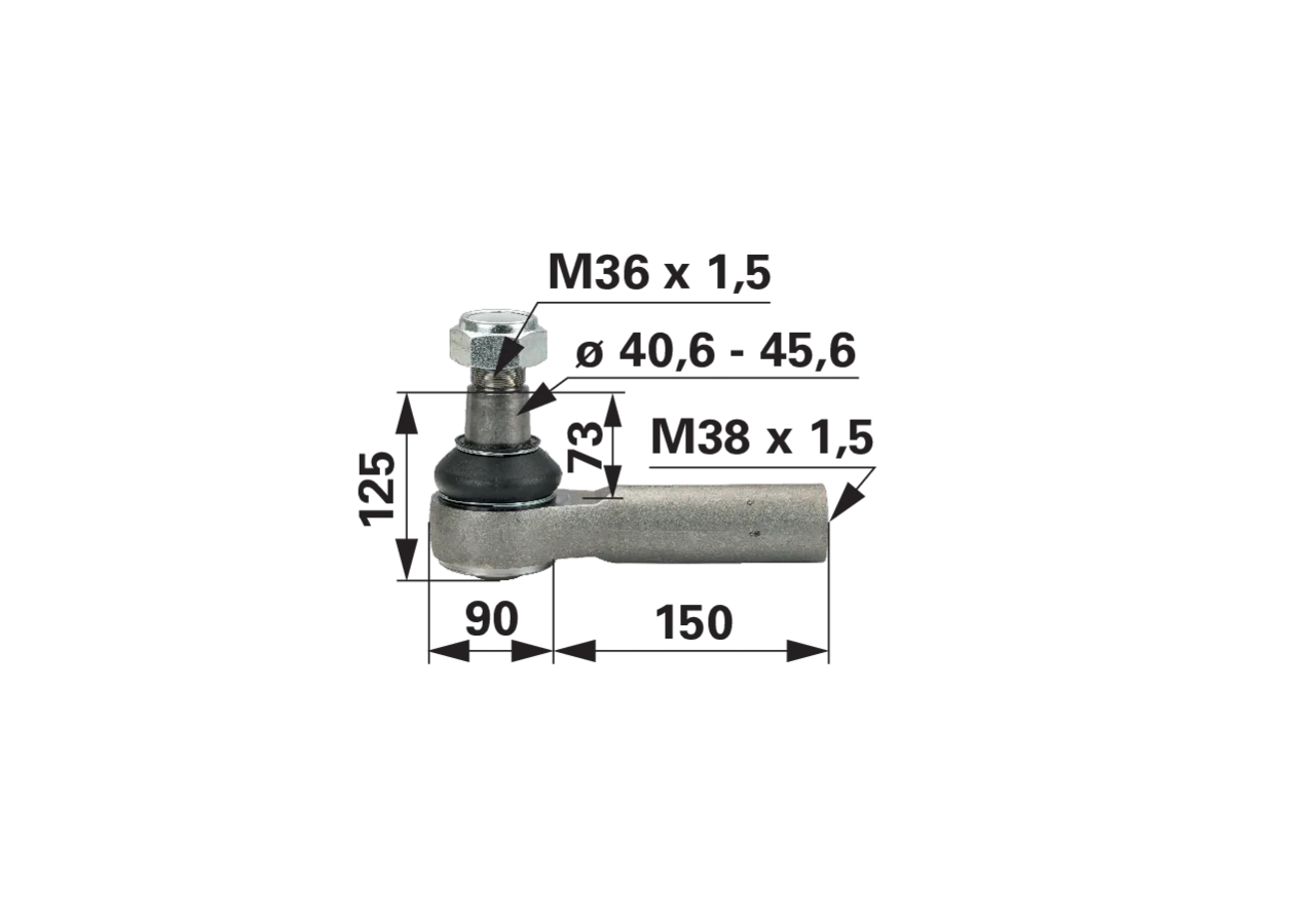 Spicer Dana Kugelgelenk anstelle von Massey Ferguson 7702445024 Spicer Dana