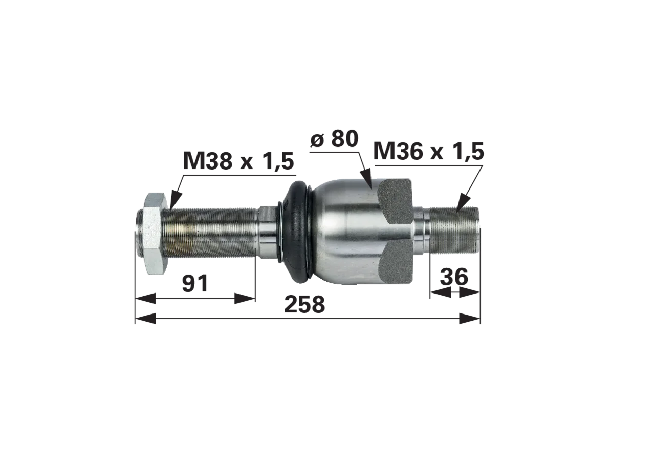 Spicer Dana Axialgelenk anstelle von Massey Ferguson 7702445020 Spicer Dana