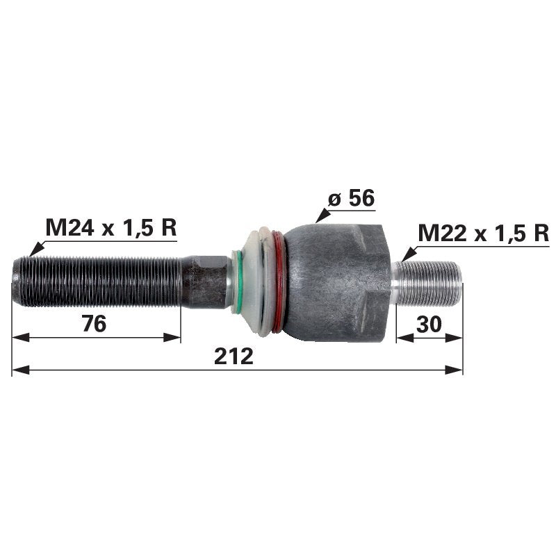 Axialgelenk M24 x 1,5 / M22 x 1,5