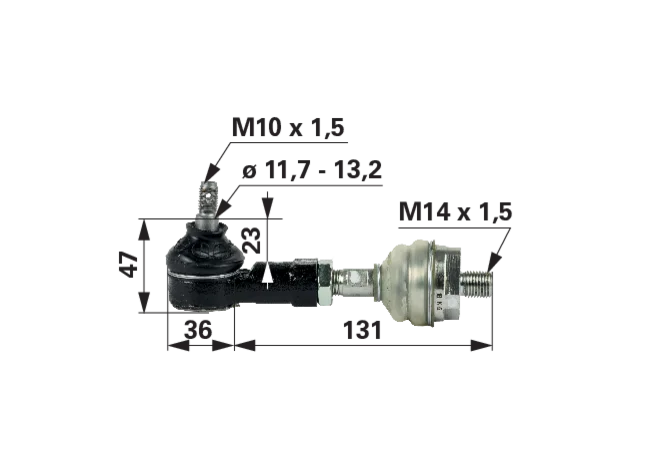 Axialgelenk Spurstange passend für Kubota K1253-16604 GartenShop24 - Hochwertige Gartengeräte