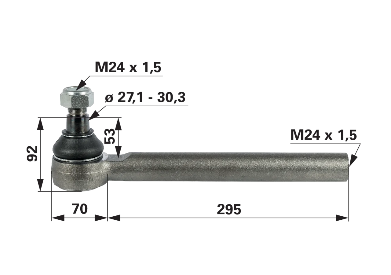 Kugelgelenk anstelle von Valtra ACV0300460 GartenShop24 - Hochwertige Gartengeräte