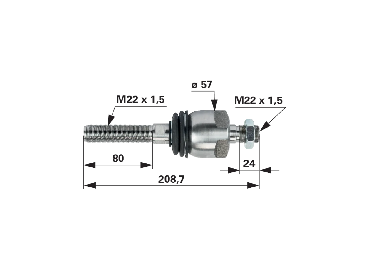 Spicer Dana Axialgelenk anstelle von Valtra 7252445011 Spicer Dana