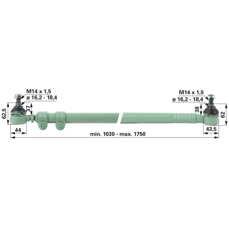 Deutz Spurstange Länge 1030 mm