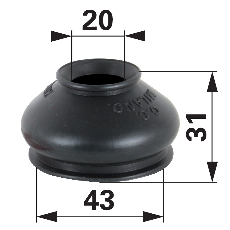 Staubschutz mit Sicherungsring 27 / 45 mm