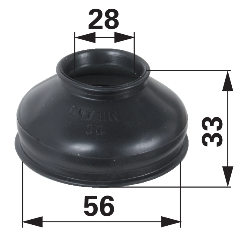 Staubschutz mit Sicherungsring 28 / 56 mm