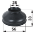 Staubschutz mit Sicherungsring 28 / 56 mm