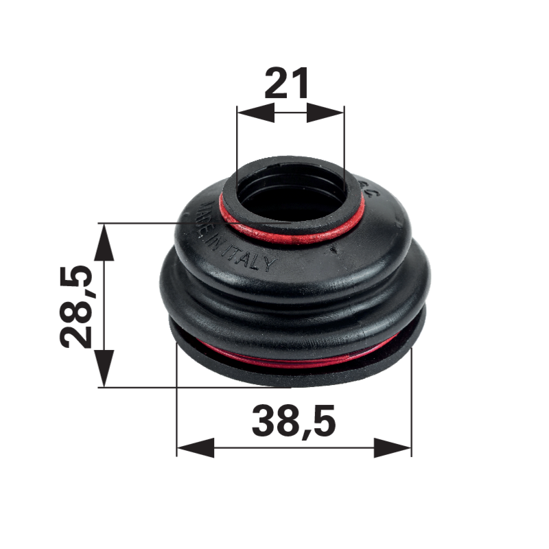 Staubschutz mit Sicherungsring 22 / 42 mm