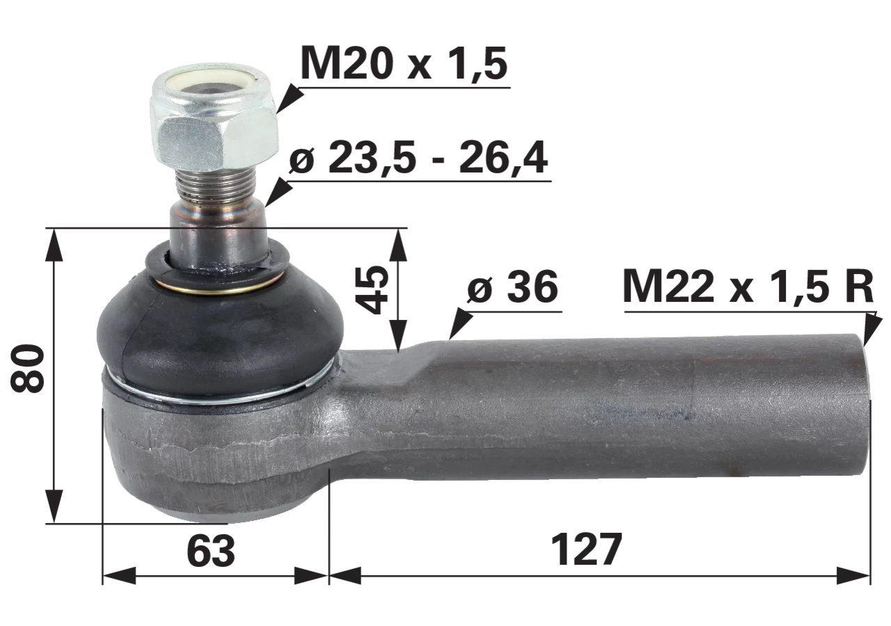 Kugelgelenk anstelle von Steyr 166700430707 GartenShop24 - Hochwertige Gartengeräte
