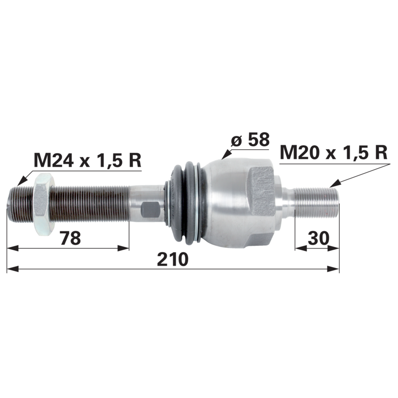 Axialgelenk M24 x 1,5 / M20 x 1,5