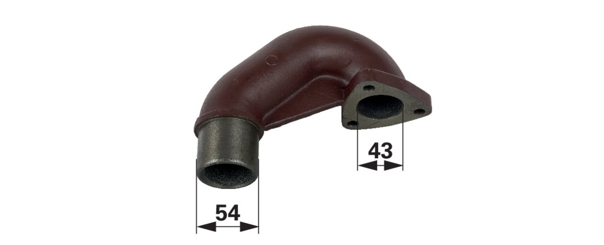 Anschlusskrümmer anstelle von Massey Ferguson 898011M1 GartenShop24 - Hochwertige Gartengeräte