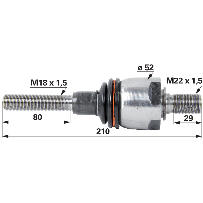 CNH Axialgelenk M18 x 1,5 / M22 x 1,5 87395856