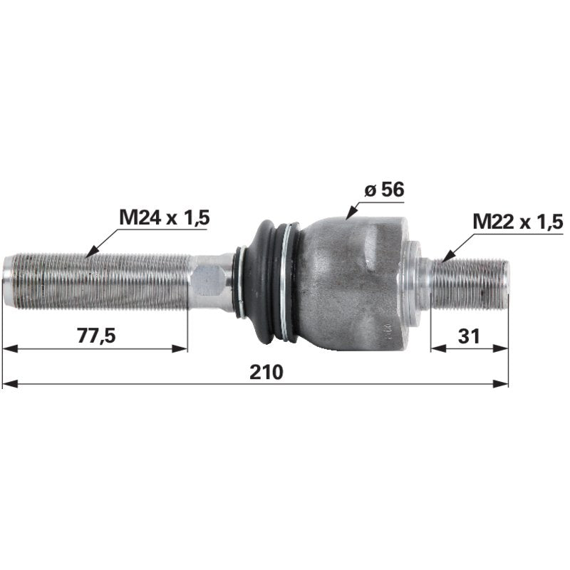 Axialgelenk M24x1,5/M22x1,5