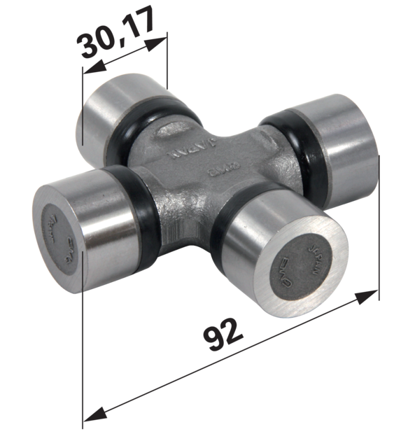 Kreuzgelenk 92 x 30,17 mm anstelle von Deutz-Fahr 04359790 GartenShop24 - Hochwertige Gartengeräte