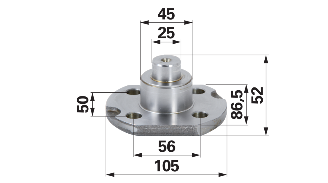 Carraro Achsen Achsschenkelbolzen unten Länge 52 mm Carraro Achsen