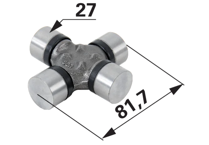 Kreuzgelenk 81,7 x 27 mm anstelle von CNH 9967668 GartenShop24 - Hochwertige Gartengeräte