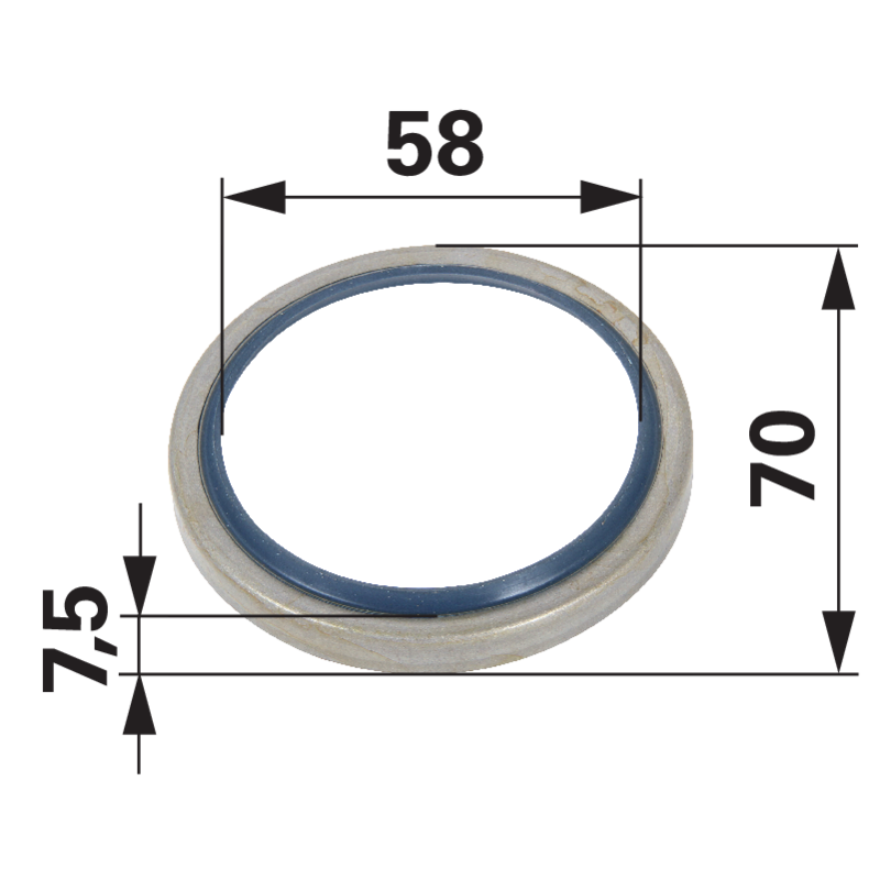 CNH Wellendichtring 56 x 70 x 7,5 mm 5121471