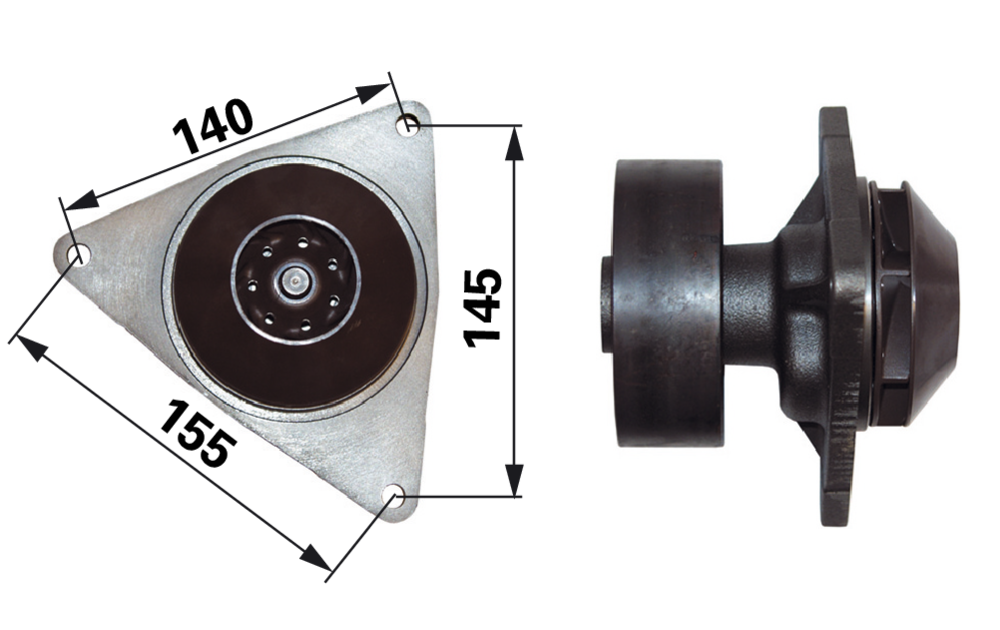 Wasserpumpe mit Dichtring anstelle von Case IH J802479 GartenShop24 - Hochwertige Gartengeräte