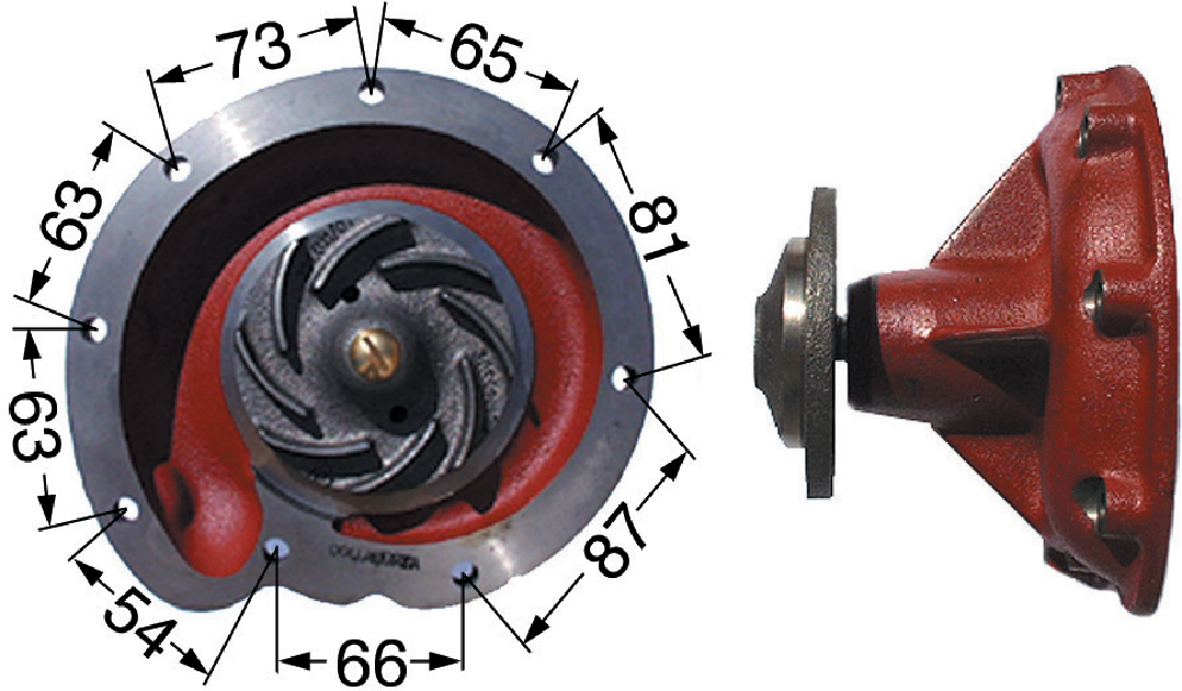 Wasserpumpe anstelle von Case IH 3136217R92 mit Laufrad ø 98 mm GartenShop24 - Hochwertige Gartengeräte
