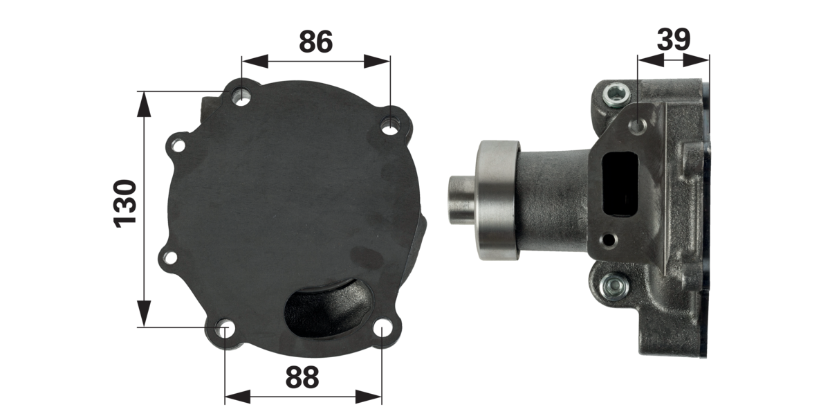Wasserpumpe mit Dichtungen und O-Ring anstelle von Fiat 93191101 GartenShop24 - Hochwertige Gartengeräte