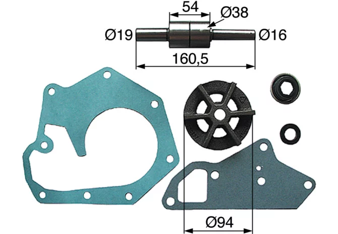 Reparatursatz Wasserpumpe anstelle John Deere RE62659 GartenShop24 - Hochwertige Gartengeräte
