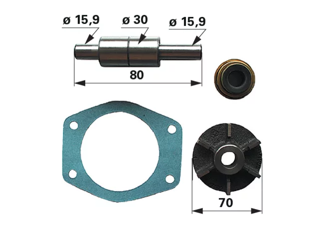 Reparatursatz für Wasserpumpe anstelle von Perkins U7LW0044 (zu 00 112 270) GartenShop24 - Hochwertige Gartengeräte