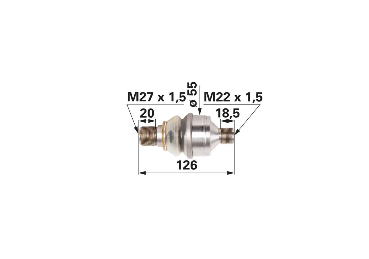 Kugelgelenk anstelle von CNH 1-33-741-717 GartenShop24 - Hochwertige Gartengeräte