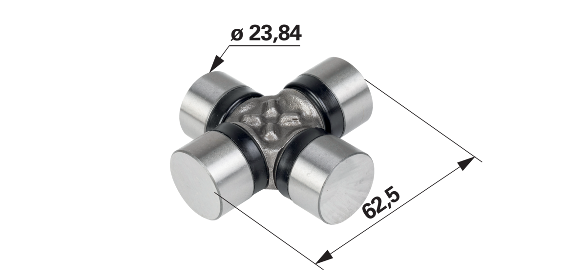 Kreuzgelenk 23,8 x 62,5 mm GartenShop24 - Hochwertige Gartengeräte