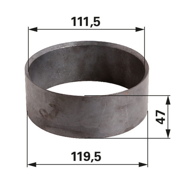 Schrumpfbuchse vorne 111,5 x 119,5 x 47 mm anstelle von Lindner 5170010505 GartenShop24 - Hochwertige Gartengeräte