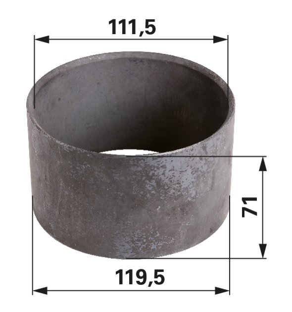 Schrumpfbuchse hinten 111,5 x 119,5 x 71 mm anstelle von Lindner 5170010506 GartenShop24 - Hochwertige Gartengeräte