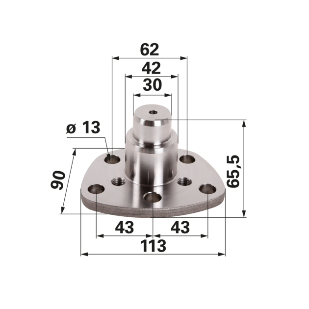 Achsschenkelbolzen anstelle von Deutz-Fahr 0.255.4335.0/10 GartenShop24 - Hochwertige Gartengeräte
