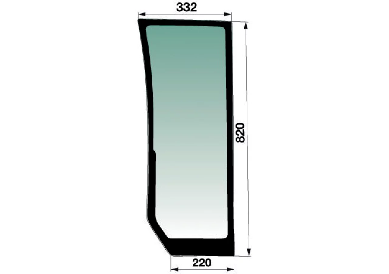 Frontscheibe links unten anstelle von CNH 44911515 GartenShop24 - Hochwertige Gartengeräte