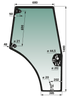 Türscheibe rechts, grün getönt, anstelle CNH 87620223 GartenShop24 - Hochwertige Gartengeräte