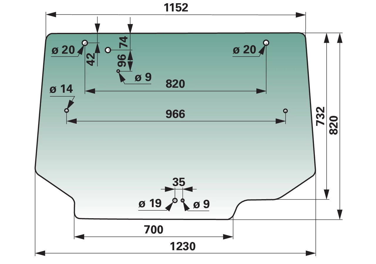 Heckscheibe anstelle von Massey Ferguson 4382797M3 – Gummiklemmprofil Meterware 4,5 Lfm. GartenShop24 - Hochwertige Gartengeräte