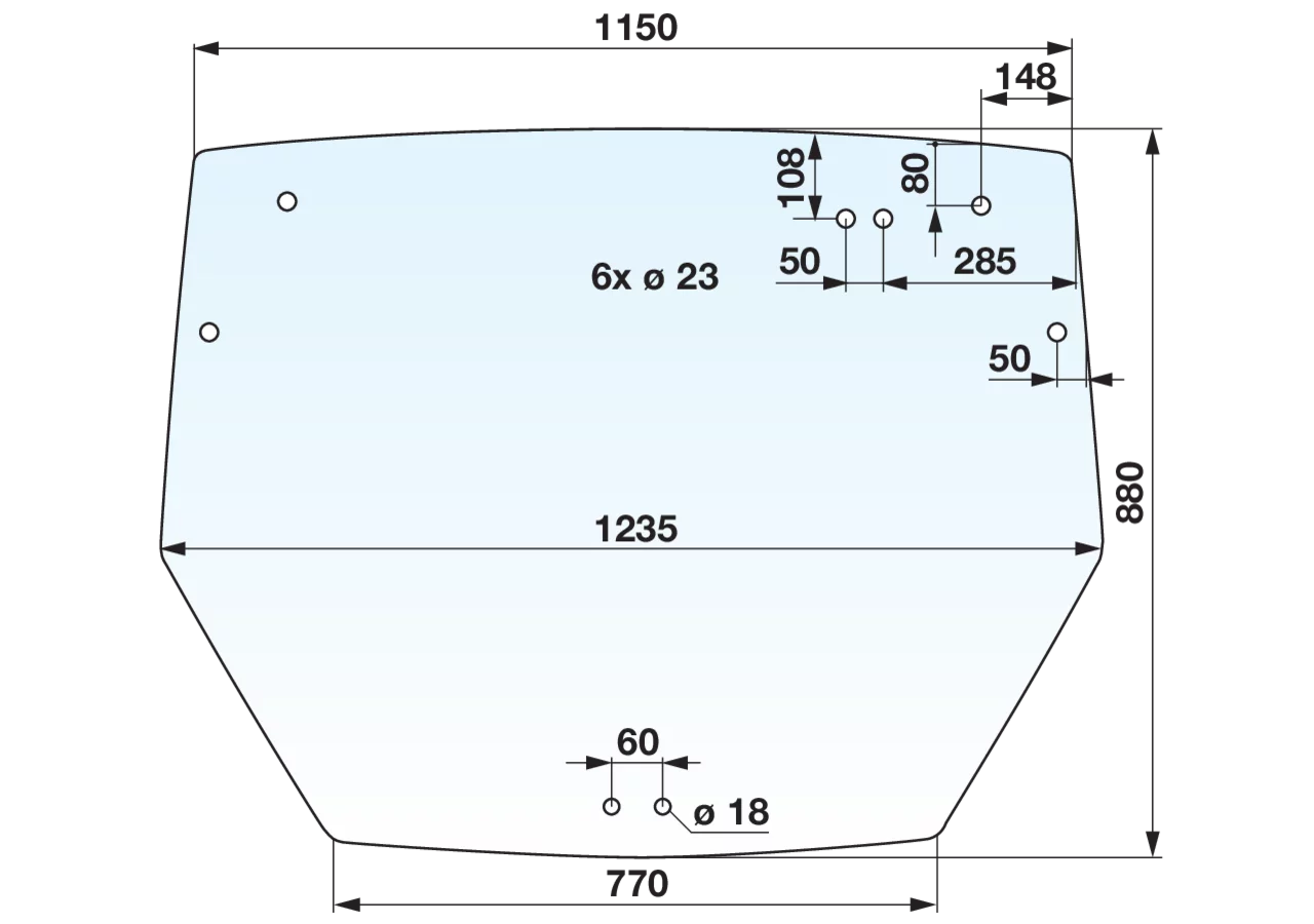 Heckscheibe klar, passend für Deutz-Fahr 04406568 GartenShop24 - Hochwertige Gartengeräte