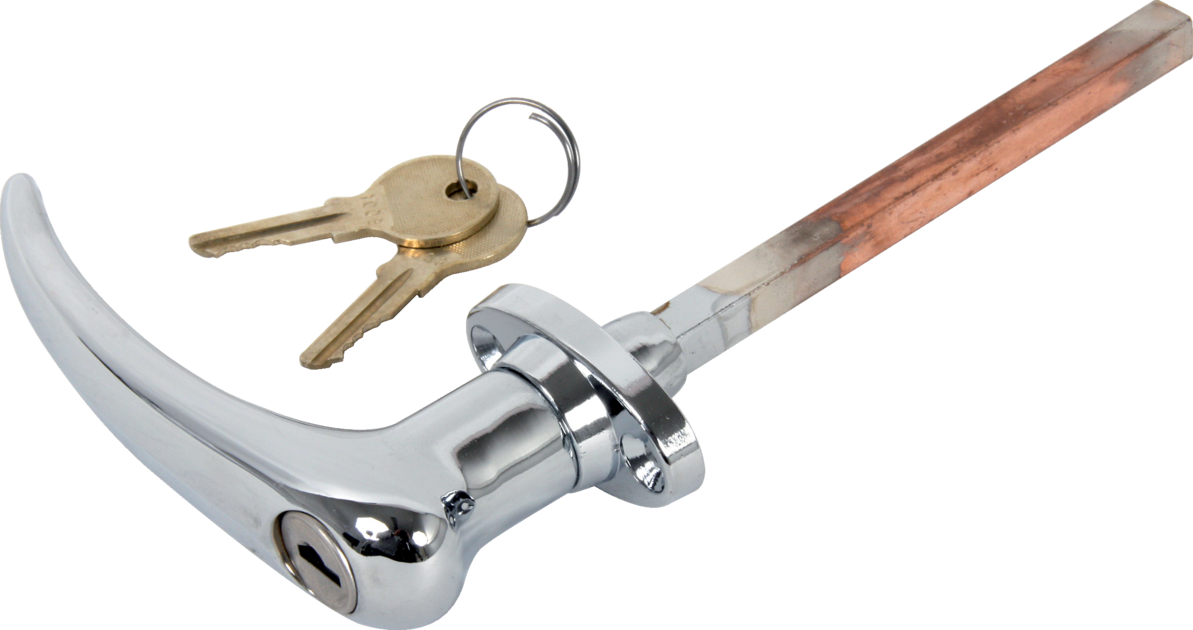 Außendrücker sperrbar mit Schlüssel, Vierkant 8 x 8 mm GartenShop24 - Hochwertige Gartengeräte