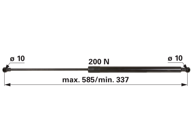 Stabilus Gasdruckfeder für Heckscheibe anstelle von CNH 82019393 Stabilus