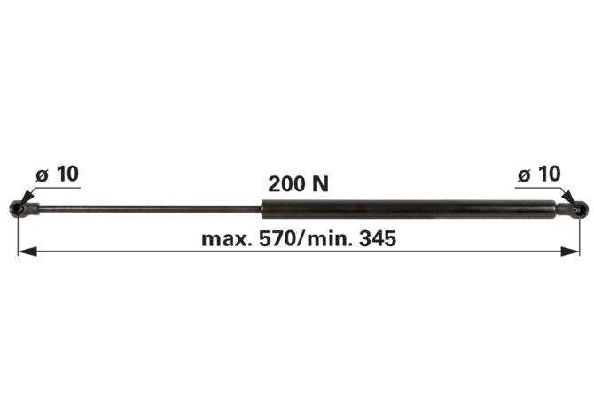 Stabilus Gasdruckfeder für Heckscheibe anstelle von CNH 47126775 Stabilus