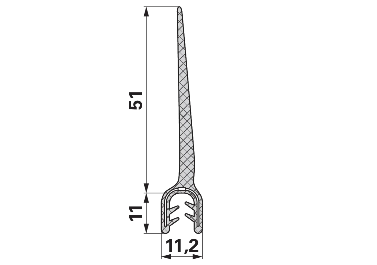 Dichtungsprofil Klemmbereich 2 - 4 mm GartenShop24