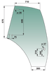 Türscheibe rechts, grün getönt, zu MK II und MK III Kabine, anstelle von SLH 04418952 GartenShop24 - Hochwertige Gartengeräte