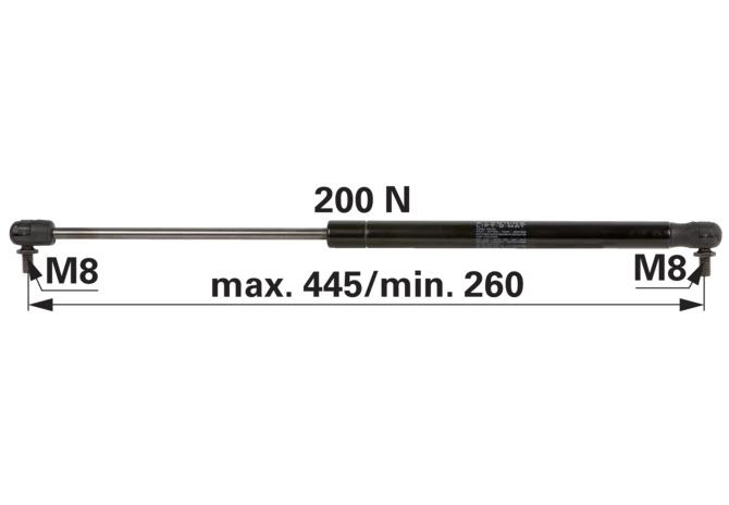 Stabilus Gasdruckfeder für Heckscheibe, anstelle von Steyr 1-34-471-005 Stabilus