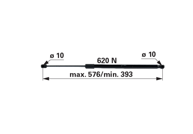 Stabilus Gasdruckfeder für Motorhaube anstelle von John Deere SJ36481 Stabilus