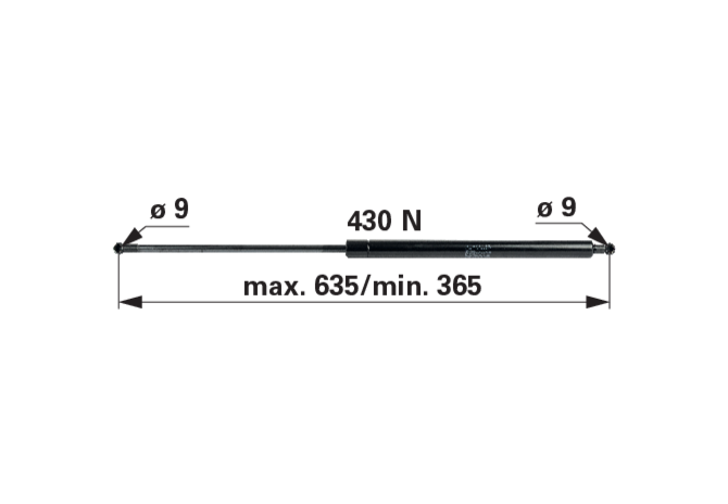 Stabilus Gasdruckfeder für Motorhaube anstelle John Deere SJ12646 Stabilus