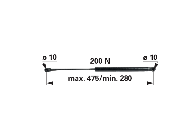 Stabilus Gasdruckfeder für John Deere RE261887 Stabilus