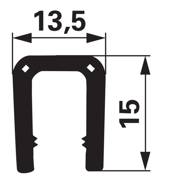 Kantenschutzprofil Klemmbereich 8–10 mm GartenShop24 - Hochwertige Gartengeräte