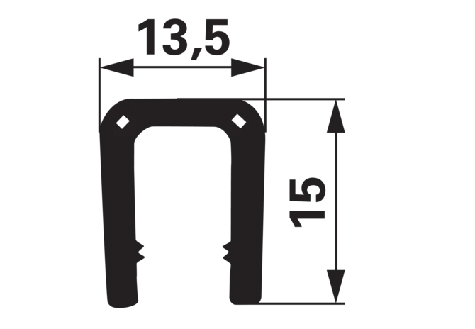Kantenschutzprofil Klemmbereich 8–10 mm GartenShop24 - Hochwertige Gartengeräte