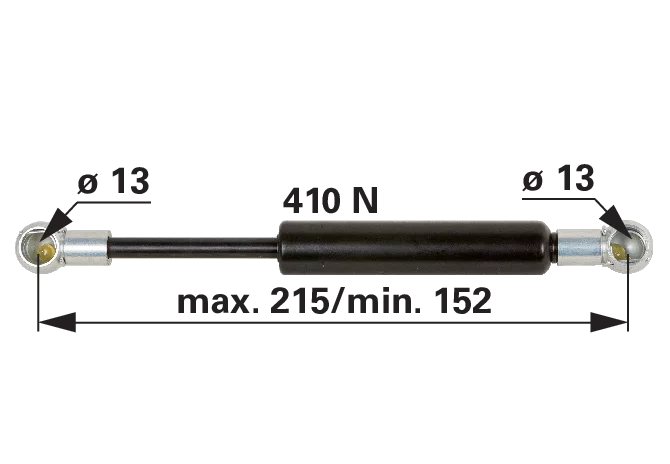 Stabilus Gasdruckfeder für Türe anstelle von CNH 81867743 Stabilus