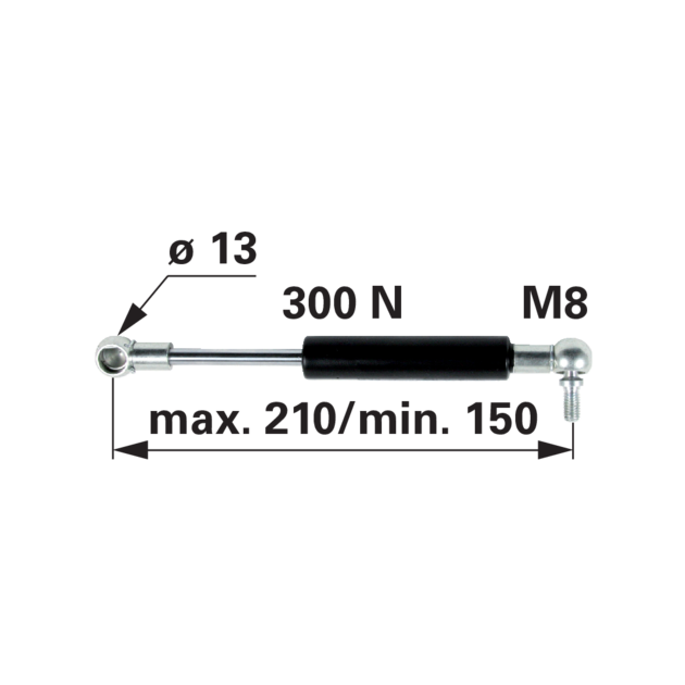 Gasdruckfeder für Kabinentür anstelle von CNH 83952266 GartenShop24 - Hochwertige Gartengeräte